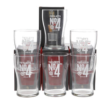 Load image into Gallery viewer, 6 x Tetley's No 4 Premium Lager One Pint 20oz Bitter Glass