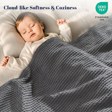 Load image into Gallery viewer, Bedsure 100% Cotton Waffle Weave Blanket Single Size 130 x 150cm