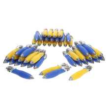Load image into Gallery viewer, 25 Big Weighted Fat Pens Retractable Yellow Body Ballpoint Pens.