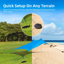 Load image into Gallery viewer, AKASO Large Portable Beach Canopy BT14 wind water and shade cover sun protection