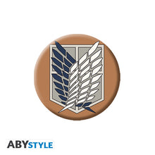 Load image into Gallery viewer, Attack On Titan Characters Button Badge 5 pack . Collectables