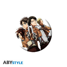 Load image into Gallery viewer, Attack On Titan Characters Button Badge 5 pack . Collectables