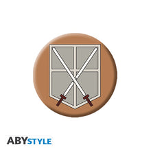 Load image into Gallery viewer, Attack On Titan Characters Button Badge 5 pack . Collectables