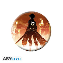 Load image into Gallery viewer, Attack On Titan Characters Button Badge 5 pack . Collectables