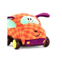 Load image into Gallery viewer, B.Toys Plush Pull Cars squeaky motion soft pack of 3 age 12 months up SET OF 3
