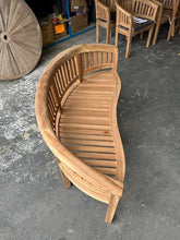 Load image into Gallery viewer, Teak Garden Furniture San Francisco curved Bench ( Seconds )