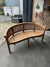 Load image into Gallery viewer, Teak Garden Furniture San Francisco curved Bench ( Seconds )