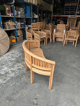 Load image into Gallery viewer, Teak Garden Furniture San Francisco curved Bench ( Seconds )