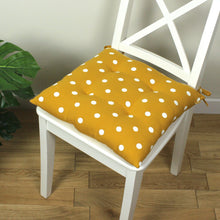 Load image into Gallery viewer, FURN Home and Style Polka Pintuck Quilt Tie Fastening Twin Pack Seat Pads