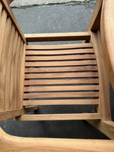 Load image into Gallery viewer, Teak Oval Extending Table 180cm to 240cm and 6 Oxford stacking chairs ( Seconds)
