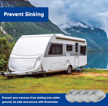 Load image into Gallery viewer, 4 Grey Pro-Paw+ Caravan Jack Pad Stable Level Support | Caravan Corner Steadies