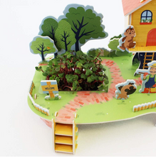 Load image into Gallery viewer, Set of 3 Puzzle & Grow-Build Your Own 3D Farm/Treehouse/Windmill Kits Grow Cress