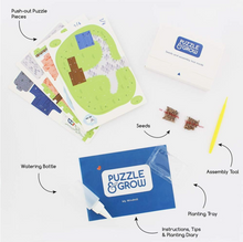 Load image into Gallery viewer, Set of 3 Puzzle & Grow-Build Your Own 3D Farm/Treehouse/Windmill Kits Grow Cress