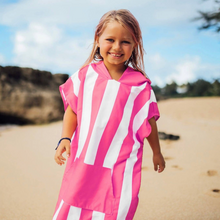 Load image into Gallery viewer, Kids Poncho with Hood Towling Super Absorbent Quick Dry Beach Swim Age 6 - 11 Yr