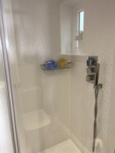 Load image into Gallery viewer, Stainless Steel Shower Caddy Shower Tidy Silver Single Shelf Large Sticking Cup