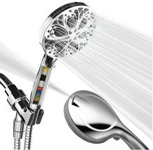 Load image into Gallery viewer, 10 Spray Setting Shower Head High Flow Filtered Shower Head, Stainless Hose