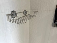 Load image into Gallery viewer, Stainless Steel Shower Caddy Shower Tidy Silver Single Shelf Large Sticking Cup