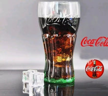 Load image into Gallery viewer, Coca Cola Clear Large Glasses 22oz 650ml party bar mancave collectables SET OF 2