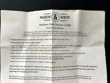 Load image into Gallery viewer, Stainless Steel Shower Caddy Shower Tidy Silver Single Shelf Large Sticking Cup