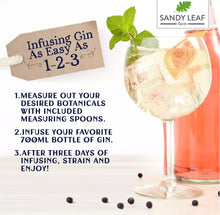 Load image into Gallery viewer, 4 X Gin Making Kit Sandy Leaf 10 Bottle Gin Maker’s Set w/Pink & Citrus Flavour