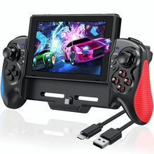 Load image into Gallery viewer, HASACOOL Controller for Switch 2, Plug-and-Play One-Piece Replacement for Pro Controller with Hall Effect Joysticks, 4-Level Vibration, Motion Control Red and Blue
