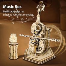Load image into Gallery viewer, Music Box For Adult To Build Cello Music Box Kit 3D Wooden Puzzles DIY Assembly