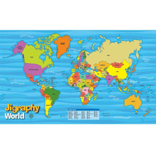 Load image into Gallery viewer, The Happy Puzzle Company Jigraphy World Map Jigsaw, 112 Pieces 112-piece world map jigsaw is fun and educational for the family.