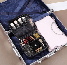 Load image into Gallery viewer, Makeup Bag Portable Professional Makeup Artist Bag Makeup Train Case Makeup Small