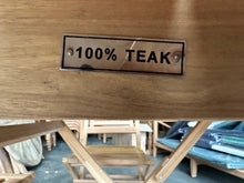 Load image into Gallery viewer, 120cm Sunshine Round Teak Folding Table and 4 Hampton chairs ( Seconds )