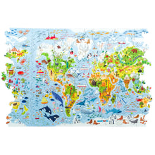 Load image into Gallery viewer, Unidragon Kids World Map 100pcs jigsaw puzzle wooden and boxed