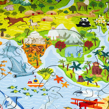 Load image into Gallery viewer, Unidragon Kids World Map 100pcs jigsaw puzzle wooden and boxed