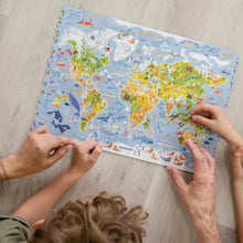 Load image into Gallery viewer, Unidragon Kids World Map 100pcs jigsaw puzzle wooden and boxed
