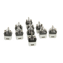Load image into Gallery viewer, 10 X 3 Pin UK Plug 5V 1A USB Wall Charger Power Adapter, Phones Tablets AND iPad BLACK