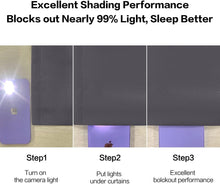 Load image into Gallery viewer, TEKAMON Blackout Curtains 2 Panels Top Eyelet Solid Thermal Insulated Curtains 46X72BLUE