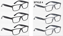 Load image into Gallery viewer, 6 Pack Reading Glasses, Mens, Ladies, Reading Glasses Spring Hinge, ass styles