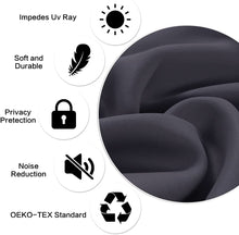 Load image into Gallery viewer, TEKAMON Blackout Curtains 2 Panels Top Eyelet Solid Thermal Insulated Curtains 46X72BLUE