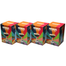 Load image into Gallery viewer, 4 x NEW Rare ABSOLUT Vodka Limited Edition Martini Style Boxed . with FREE Jigger