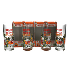 Load image into Gallery viewer, 4 x Beefeater Gin Blood Orange Halloween Skulls Collectable Glass NEW BOXED