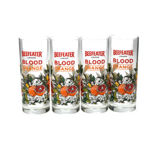 Load image into Gallery viewer, 4 x Beefeater Gin Blood Orange Halloween Skulls Collectable Glass NEW BOXED