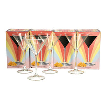 Load image into Gallery viewer, 4 x Chambord Cocktail Traditional Shaped Martini Glass 6floz