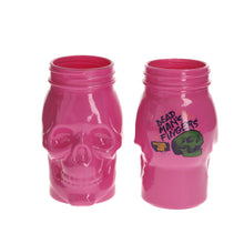 Load image into Gallery viewer, 2 X New Rare PINK Dead Mans Fingers Skull Head Spiced Rum Glass 3/4 pint