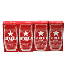 Load image into Gallery viewer, 4 x Estrella New Design, White Writing With Gold Star. Bar Party. Collectables