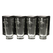 Load image into Gallery viewer, 4 x JD No7 Highball glasses. Mancave. collectables. Jack Daniels.