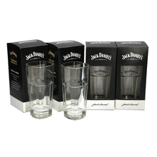 Load image into Gallery viewer, 4 x Jack Daniel's Tennessee No7 Highball Tumbler Tall Whisky Glass In Gift Box