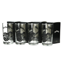 Load image into Gallery viewer, 4 x JACK DANIELS Highball Glass with Guitar Design. Memorabilia. Bar. Pub 28cl