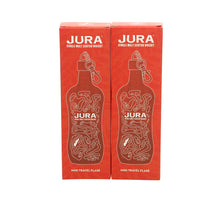 Load image into Gallery viewer, 2 x Jura Mini Travel Hip Flask 20cm x 5cm Travel Whisky Flask Jura Hip Flask