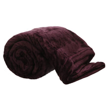 Load image into Gallery viewer, Luffy: Extra Large Micro Velour Blanket Bed Sofa Throw Luxury Thick Blankets. 200X240 PURPLE
