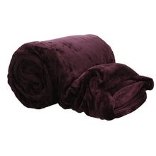 Load image into Gallery viewer, Luffy: Extra Large Micro Velour Blanket Bed Sofa Throw Luxury Thick Blankets. 200X240 PURPLE
