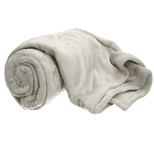 Load image into Gallery viewer, Luffy: Large Micro Velour Blanket Bed Sofa Throw Luxury Thick Blankets. 150X200 GREY
