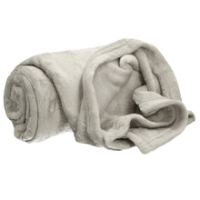 Load image into Gallery viewer, Luffy: Large Micro Velour Blanket Bed Sofa Throw Luxury Thick Blankets. 150X200 GREY